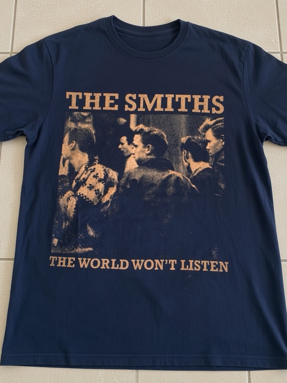 The Smiths ‘The World Won't Listen' Navy T-shirt